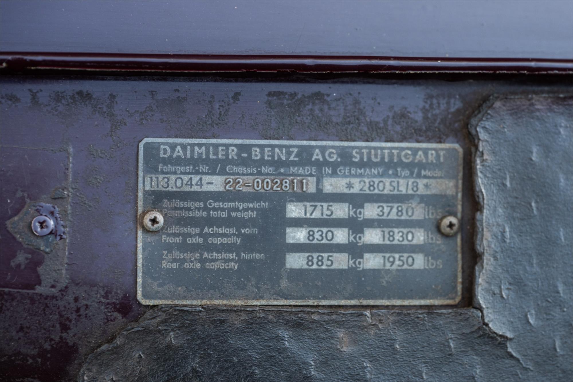 
								1968 MERCEDES-BENZ 280SL 280SL full									