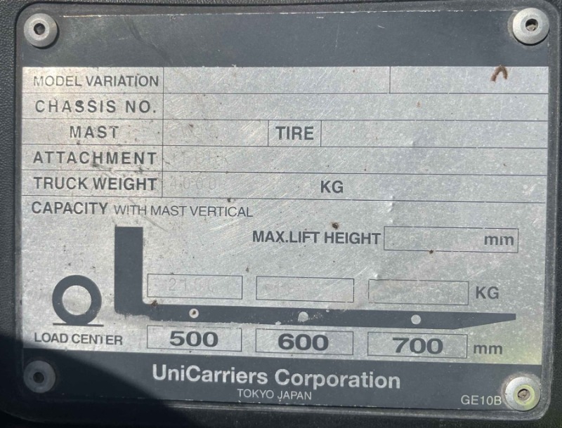 
								Nissan 2500kg LPG forklift with 4500mm 3 stage mast & sideshift full									