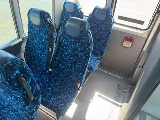 
								2009 Toyota Coaster Deluxe manual 19 passenger wheelchair lift equipped bus full									